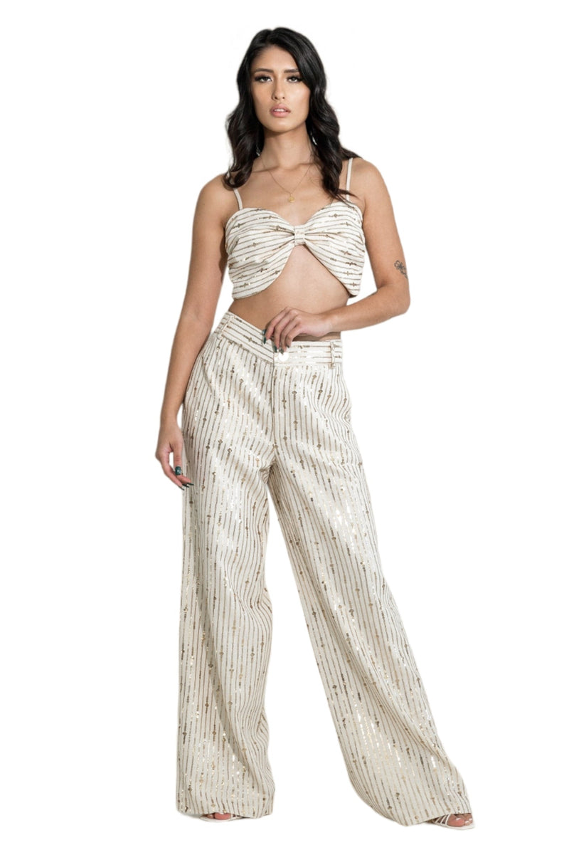 Hamptons Pants Gold Lines Voyaaje | Social Girls Miami