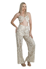 Hamptons Pants Gold Flowers Voyaaje | Social Girls Miami